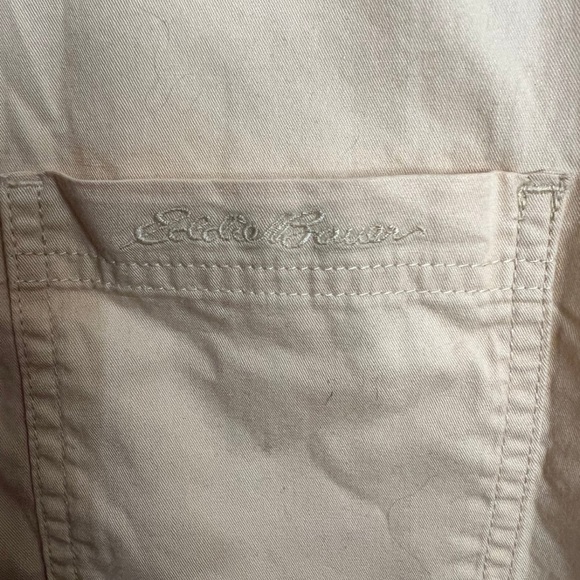 Eddie Bauer Shirt Men's Large Tan Short Sleeve Casual Button Down - Picture 4 of 9